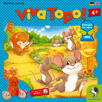 楽天市場 ねことねずみの大レース Viva Topo ドイツ語版 日本語説明書付き ペガサス社ボードゲーム 子どもお誕生日知育玩具プレゼントキッズ子供ゲーム木のおもちゃギフト出産祝い赤ちゃん男の子女の子 木のおもちゃウッドワーロック