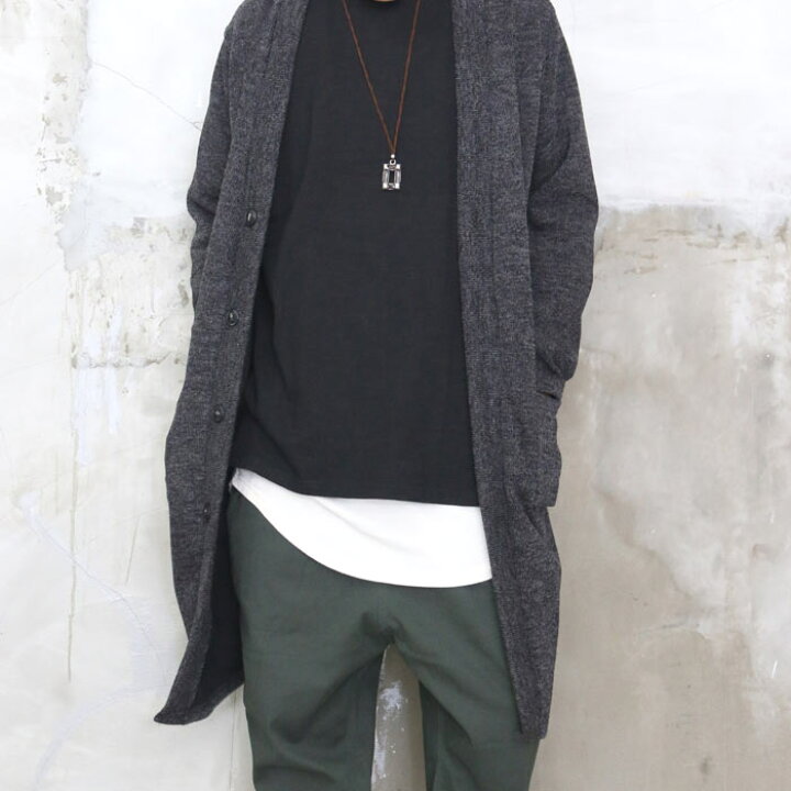 楽天市場 絶品バランス Aw ロングニットカーディガン カーディガン メンズ ロングカーディガン メンズ ロングカーデ メンズ 秋服 メンズ アウター メンズ 羽織り ニットカーディガン メンズ カーディガン ロング丈 個性的 Wood Which Flows