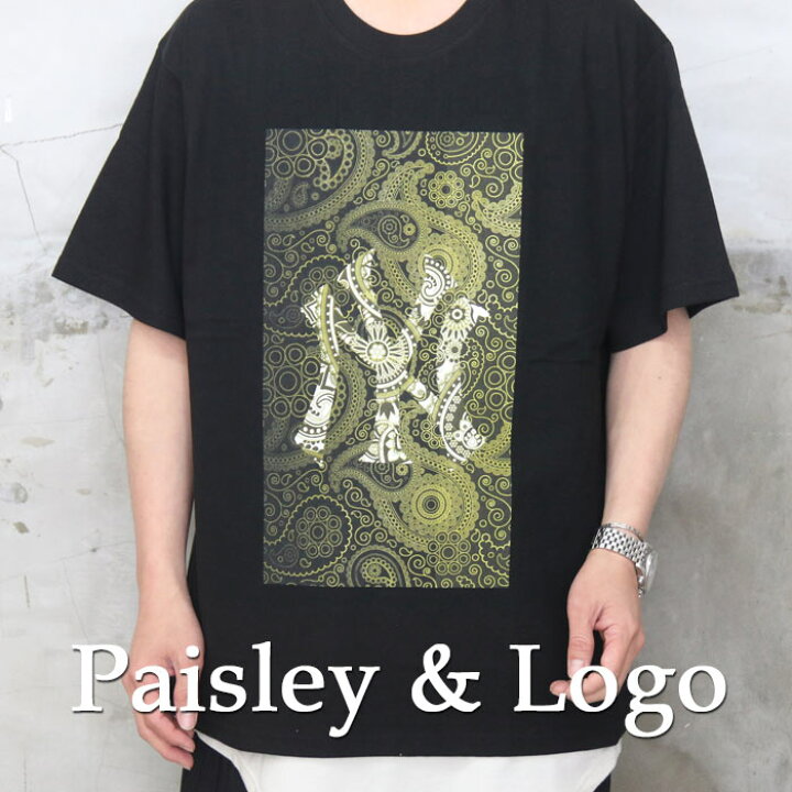 楽天市場】ペイズリー柄Tシャツ プリントtシャツ [M便 1/1] トップス 