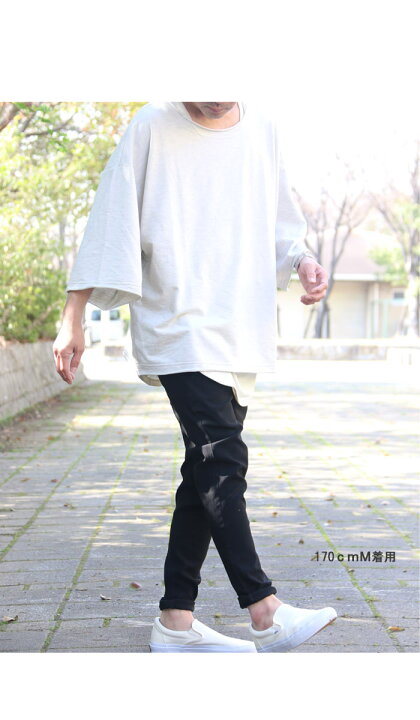 楽天市場】7分袖Tシャツ メンズ 首元 広い tシャツ 襟ぐり 広め t  