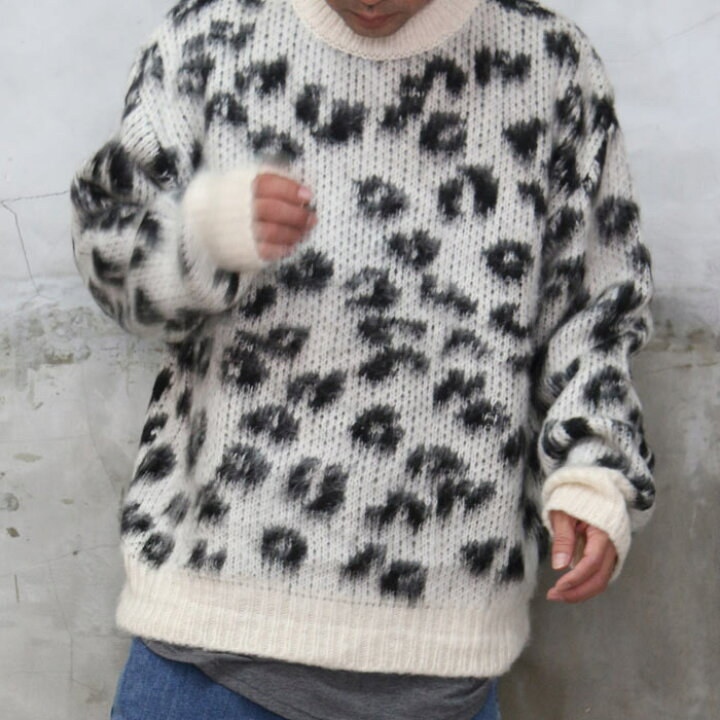楽天市場】レオパード柄シャギービッグニット シャギーニット メンズ 
