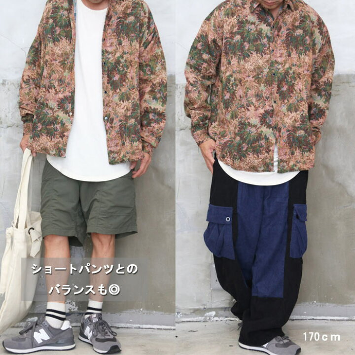 楽天市場】ジャガード織花柄シャツ花柄ビッグシャツ ビッグシャツ 