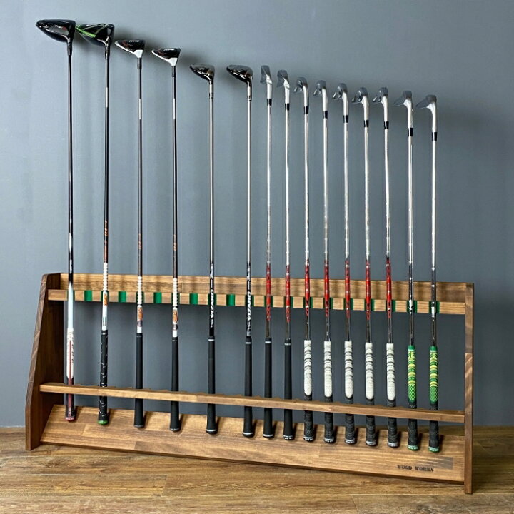 楽天市場】WOODWORKS ゴルフクラブスタンド 20本掛 （色：ブラウン 