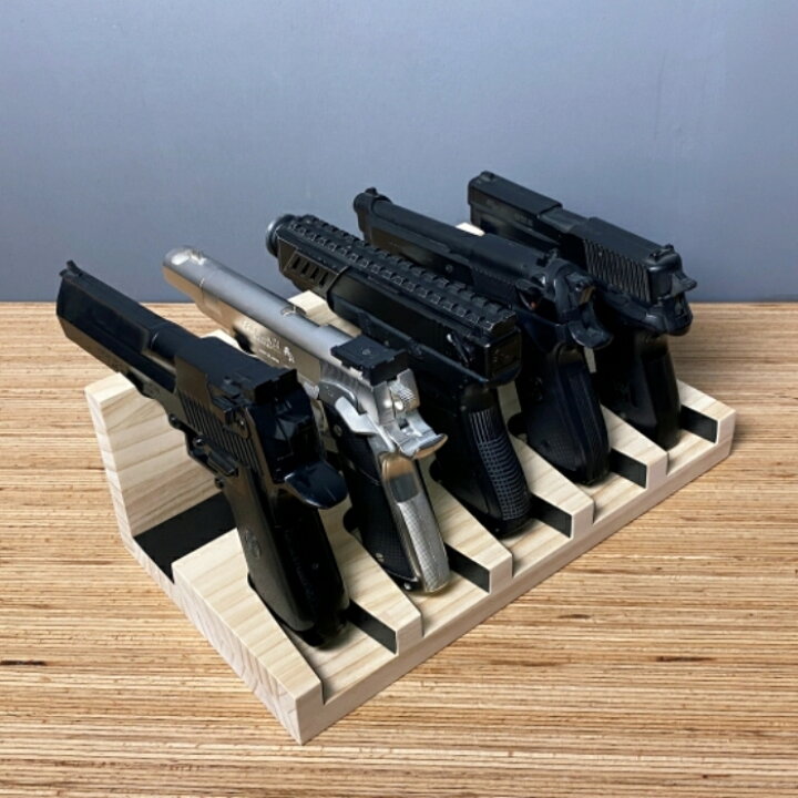楽天市場】WOODWORKS ガンスタンド 5丁掛 （色：ナチュラル） 木製 
