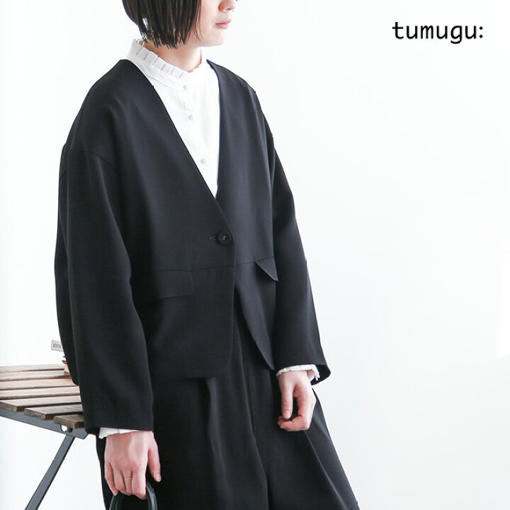 楽天市場】[TB21440]tumugu(ツムグ) ソアパールコンパクト ノーカラー 