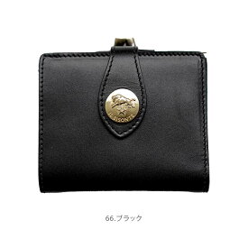 ◇【国内正規販売店】[54212310840] IL BISONTE(イルビゾンテ) 【ニューコンチョ ディテール コレクション】コンチョボタンがま口折財布