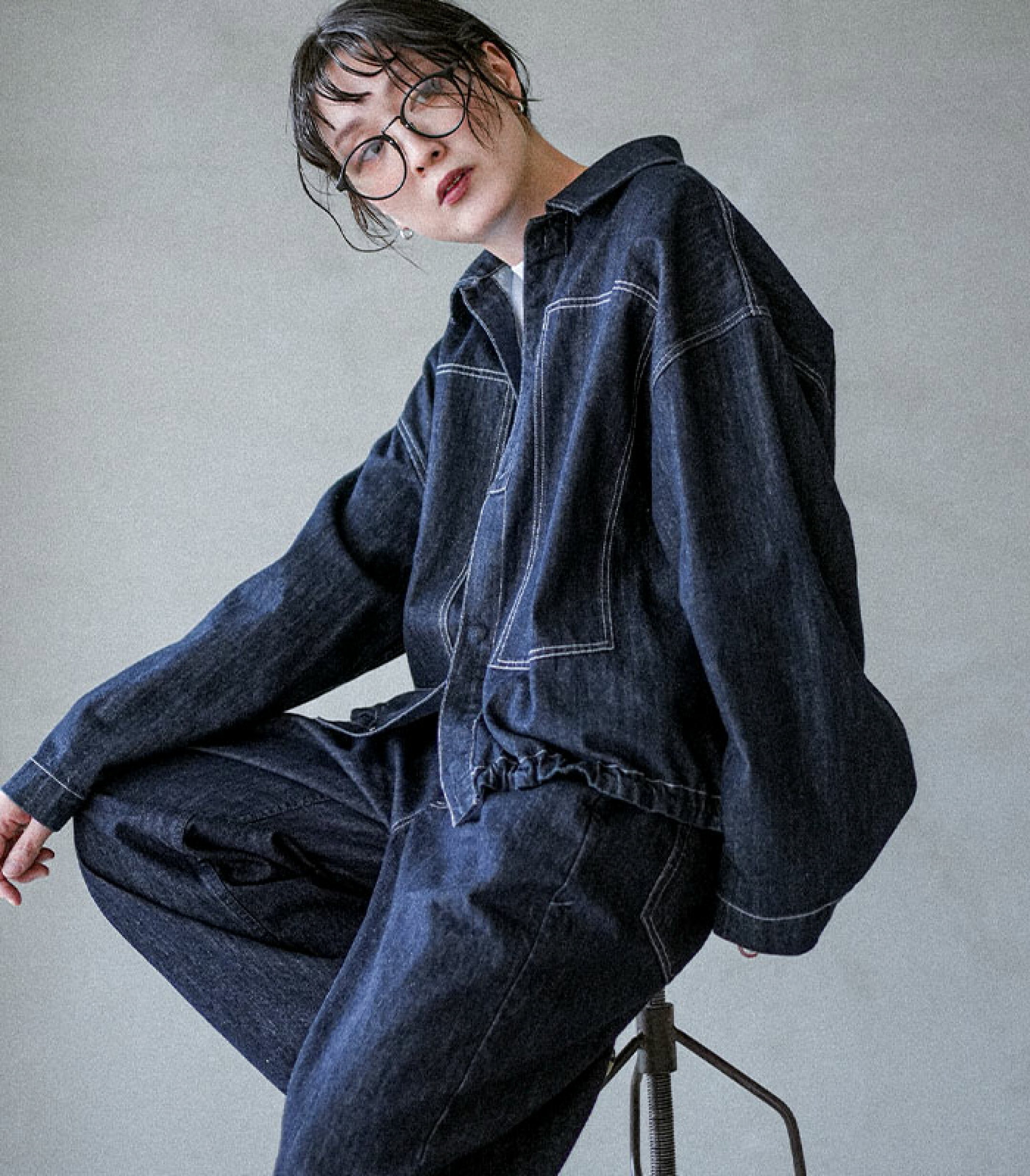 solamonat poche デニムセットアップ