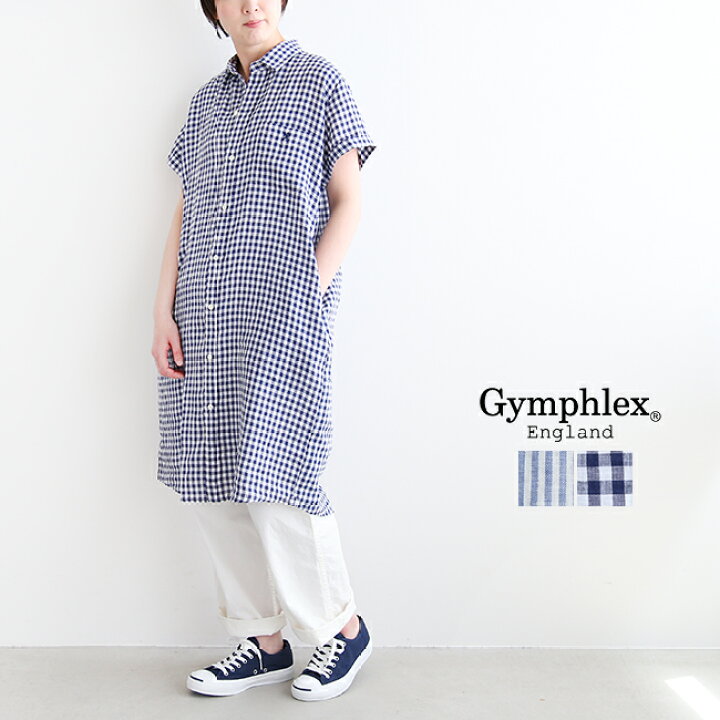 楽天市場 J 1098lnp Gymphlex ジムフレックス リネン半袖シャツワンピース Jgz Woody House Online