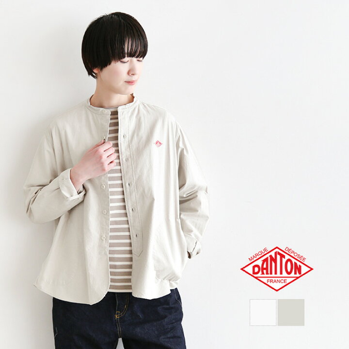 楽天市場】◇DANTON(ダントン) オックスフォードバンドカラーシャツ 
