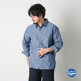 □[br25995]Buzz Rickson's(バズリクソンズ) BLUE CHAMBRAY WORK SHIRT(ブルーシャンブレーワークシャツ)