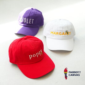 【50%OFF】[PC23115003]PARROTT CANVAS(パロットキャンバス) フラワー刺繍キャップ/帽子