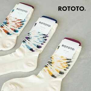 [R1283]ROTOTO(���g�g) TIE DYE PATTERN CREW SOCKS(�^�C�_�C���N���[�\�b�N�X) �y���[���֑Ή��zuJH