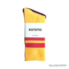 [R1399]RoToTo(ロトト) FINE PILE STRIPED CREW SOCKS 【メール便対応可】