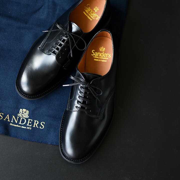 楽天市場】[officer-shoe] SANDERS(サンダース) Officer shoes Black 