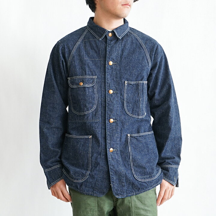 楽天市場】[03-6140-81] orSlow(オアスロウ)DENIM COVER ALL (50