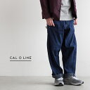 【SALE 30%OFF】[CL162-034] CAL O LINE(キャルオーライン) BARREL PAINTER PANTS (バレルペインターパンツ/デニムワイドパンツ)　NN