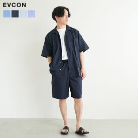 【50%OFF】[231-91301]EVCON(エビコン) Sleeping Shirt Set Up / セットアップ / スリーピングシャツ / ストライプ / ボーダー