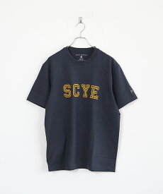 [5724-21701]Scye/SCYE BASICS(サイ/サイベーシックス) Logo-Flocked T-Shirt ロゴフロックドTシャツ メンズ トップス