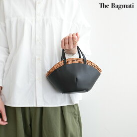 [BBK23-SS10]The Bagmati(バグマティ) レザー×ウィッカーカゴバッグ/2WAY/ショルダー付き/鞄/レディース