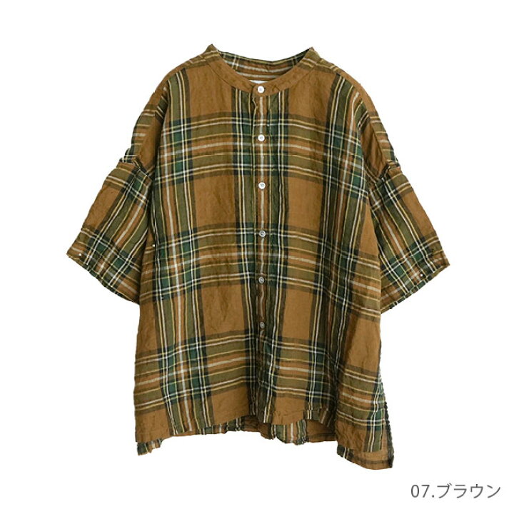 楽天市場】[p82216/P82363]prit(プリット)60/1リネンチェック5分袖 