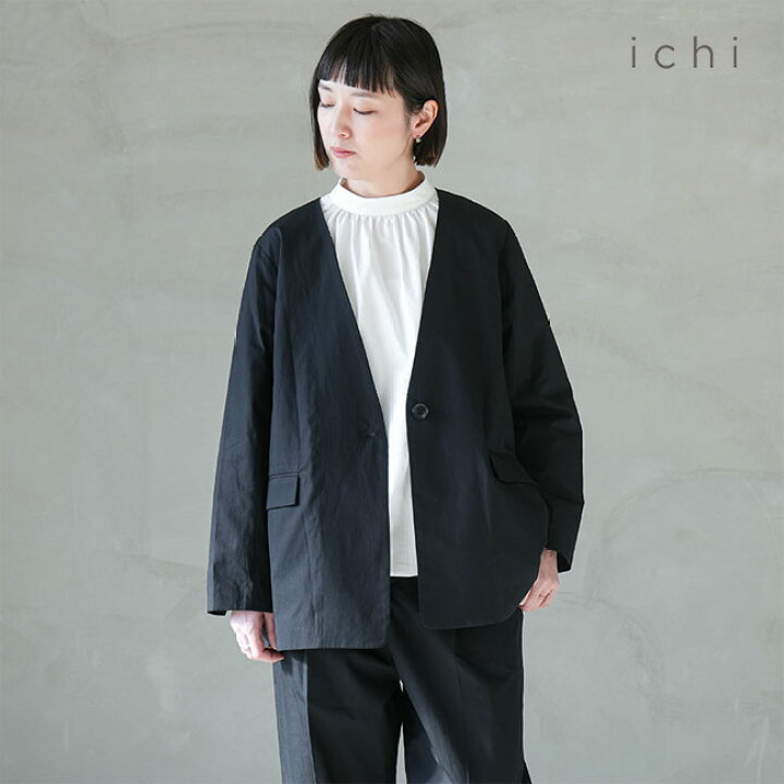 楽天市場】【50%OFF】[230731]ICHI(イチ) コットンリネンノーカラー 