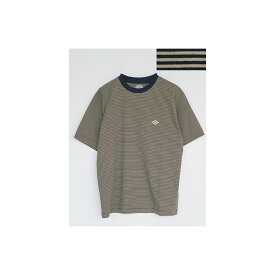 ◇[DT-C0195CVT]DANTON(ダントン) CVT-T/C INNER T-SHIRT(インナーロゴTシャツ)/レディース/トップス/ロゴT/半袖/ボーダー【メール便対応可】