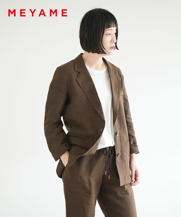 楽天市場】【SALE 50%OFF】[MEY-1820]meyame(メヤメ) LINEN JACKET 