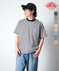 ◇[DT-C0198TCB]DANTON(ダントン) POCKET T-SHIRT(ポケットTシャツ/ボーダー)