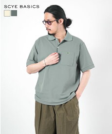 [5124-21720]Scye/SCYE BASICS(サイ/サイベーシックス) DELTAPEAK×SOLOTEX Pique Polo Shirt トップス ポロシャツ 半袖