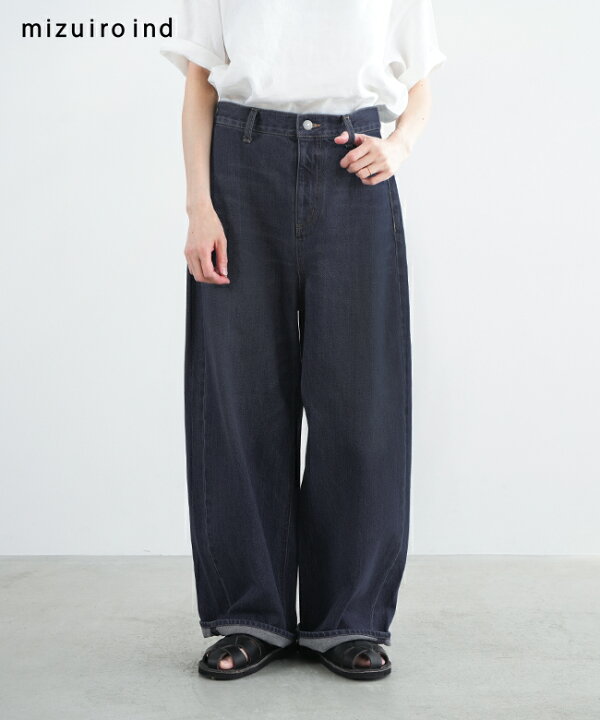 楽天市場】[1-260030]mizuiro ind(ミズイロインド) high waist wide 