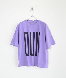 [231064]ICHI(イチ) "OUI / NON" Pigment Over T Shirt ピグメントオーバーTシャツ トップス カットソー 半袖 五分袖 5分袖 レディース
