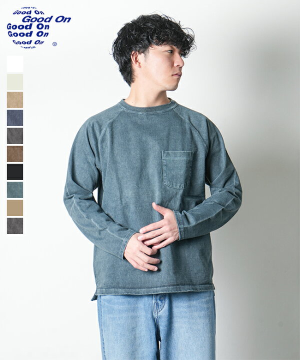 楽天市場】[GOLT1805] GOOD ON(グッドオン) L/S HEAVY RAGLAN POCKET 