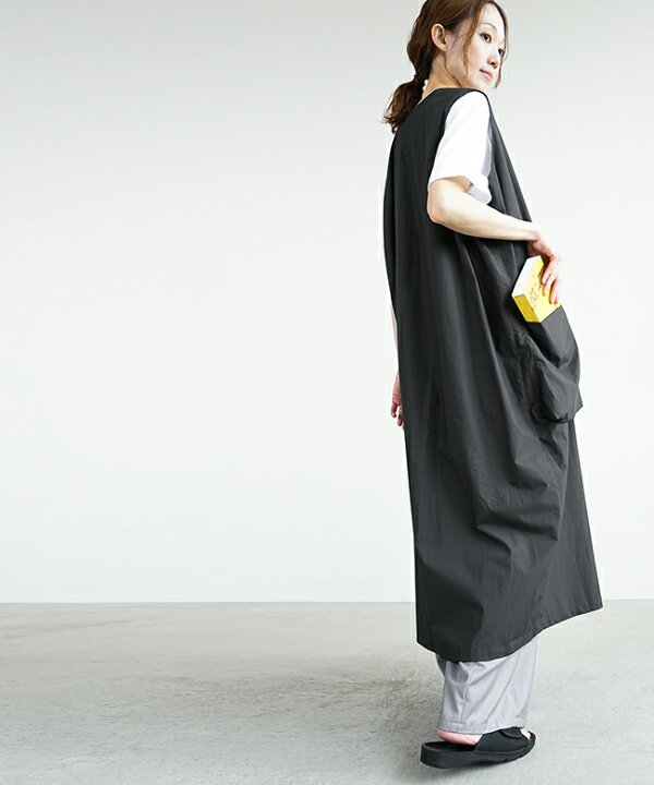 楽天市場】[2-250053]mizuiro ind(ミズイロインド) V neck jilet OP  