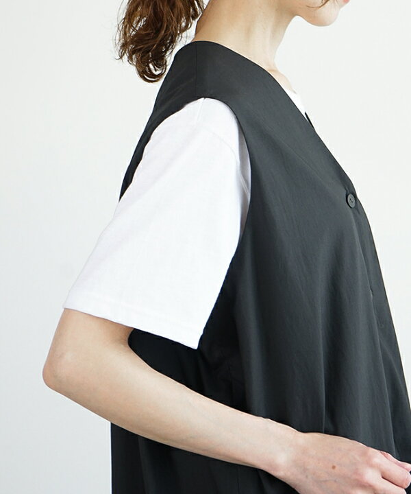 楽天市場】[2-250053]mizuiro ind(ミズイロインド) V neck jilet OP  