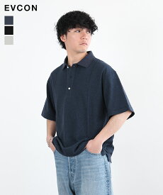 【SALE 30%OFF】[241-91103]EVCON(エビコン) COTTON KNIT S/S POLO コットンニットショートスリーブポロ