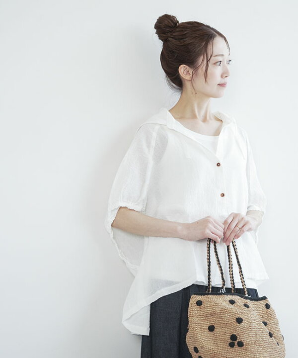 楽天市場】【30%OFF】[TB24209]tumugu(ツムグ) 綿麻先染めボイル 