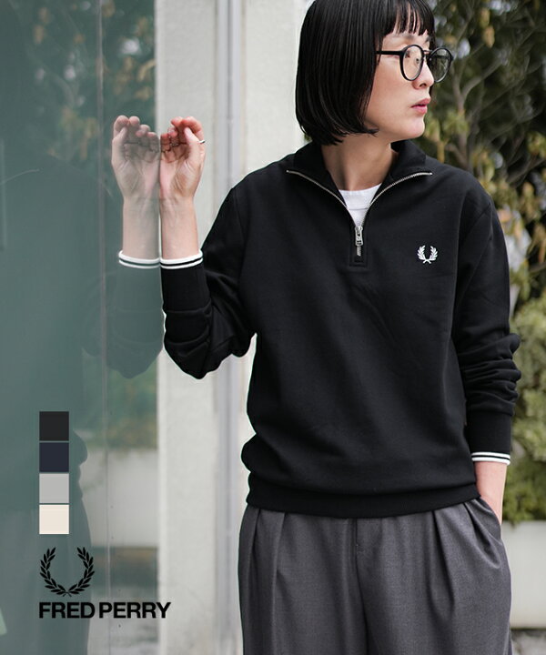 楽天市場】[M3574]FRED PERRY(フレッドペリー)Half Zip Sweatshirt 