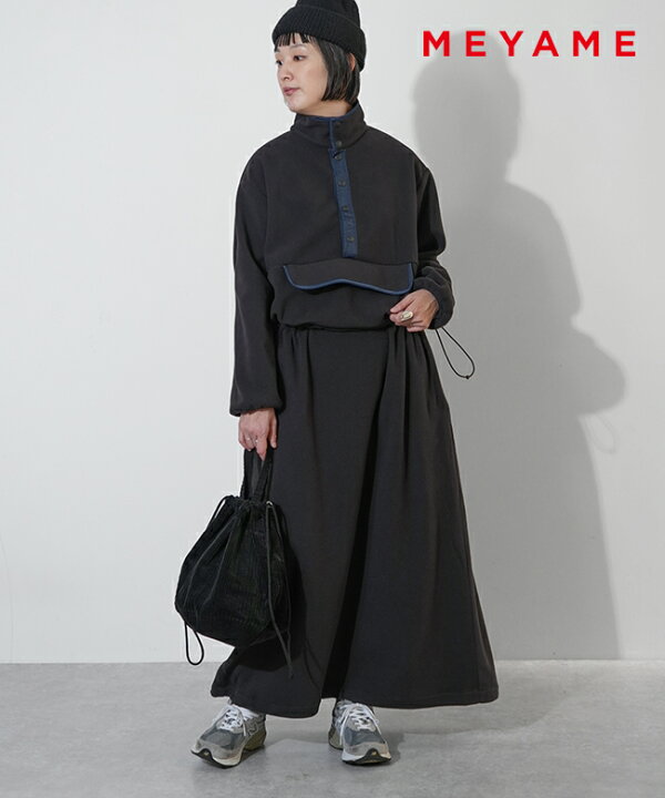 楽天市場】【SALE 20%OFF】[MEY-1911]meyame(メヤメ) FLEECE SNAP LONG 