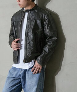 [M-2407651]modem design(ffUC) Reproduct Leather Single Riders v_NgU[ VOC_[X Y AE^[ U[WPbg C_[XWPbg vW