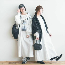 【SALE 40%OFF】【Mサイズ/ Lサイズ】◇[poche-rvbaloonop]solamonat poche(ソラモナポッシェ) ウェザーバルーン2Wayワンピース レディース WOODY HOUSE ウッディーハウス ホワイト 白 ブラック 黒 高身長 セレモニー 春 秋 冬 シンプル かわいい 大人 マキシ丈 セール