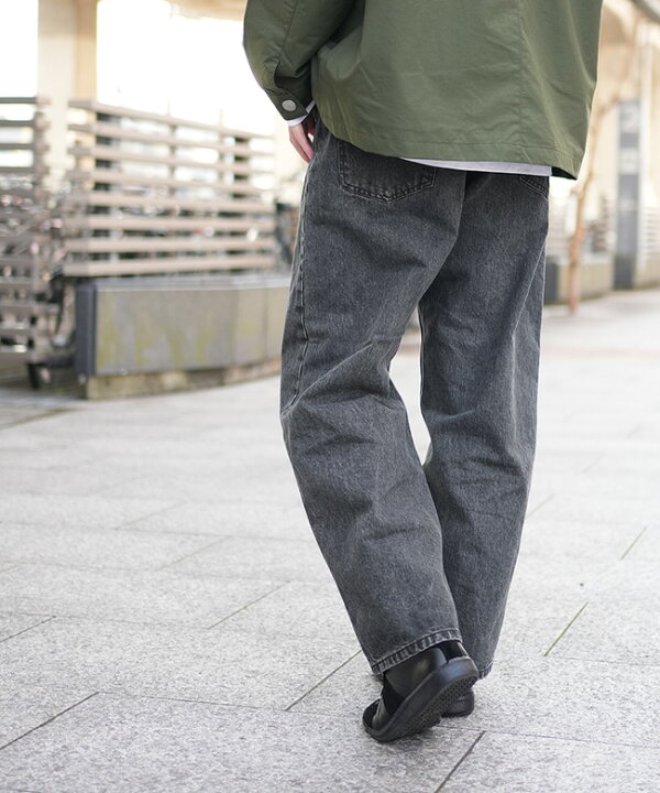楽天市場】[251-91507]EVCON(エビコン) 1TUCK BAGGY DENIM BIO 1タック 