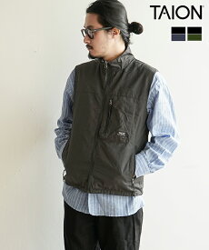 【SALE 20%OFF】[TAION-R002WZNDMT]TAION(タイオン) NON DOWN MILITARY REVERSIBLE W-ZIP VEST ノンダウンミリタリーリバーシブルダブルジップベスト メンズ トップス インナーベスト アウターベスト[25pr]