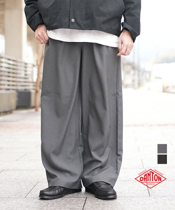 楽天市場】◇DANTON(ダントン)MELANGE TWILL 2TUCK WIDE PANTS 