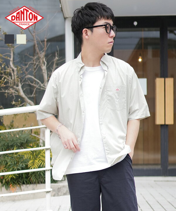 楽天市場】◇DANTON(ダントン) DOT BUTTON B.D. SHIRT S/S ドット 