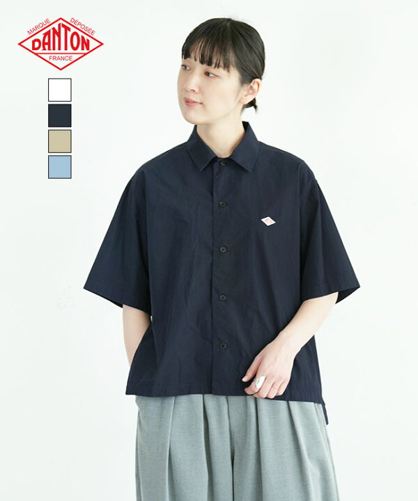 楽天市場】◇DANTON(ダントン) コットンポプリンハーフスリーブシャツ 