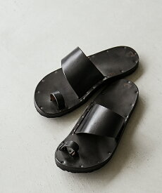 [JND02-01-009]【保存袋付き】JUTTA NEUMANN(ユッタニューマン) ALICE アリス レザーサンダル ブラック 黒 革 メンズ