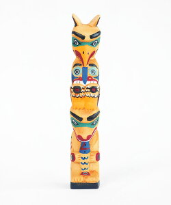 [2082]amabro(A}u) WOODEN CARVING TOTEM POLE ^CvE EbfJ[rOg[e|[ ؐ u