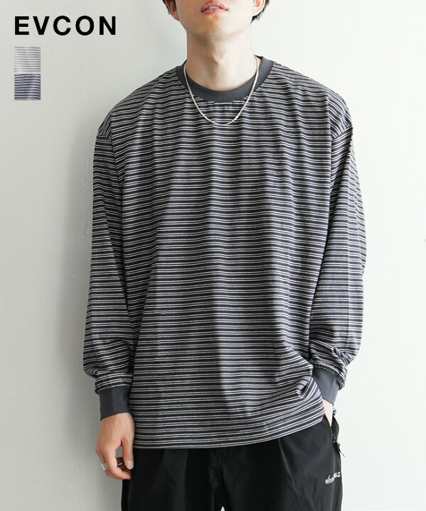 楽天市場】EVCON(エビコン) BORDER WIDE L/S TEE ボーダーワイドロング 