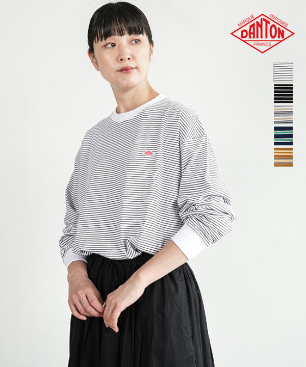 楽天市場】◇DANTON(ダントン) マルチボーダーロングスリーブTシャツ 