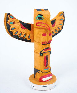 [2079]amabro(A}u) WOODEN CARVING TOTEM POLE ^CvB EbfJ[rOg[e|[ ؐ u